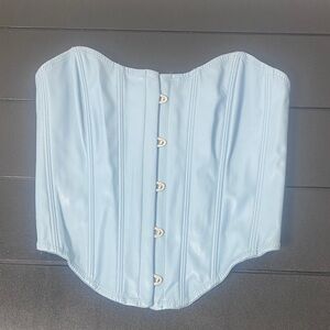 Out from Under Sky Blue Corset Top